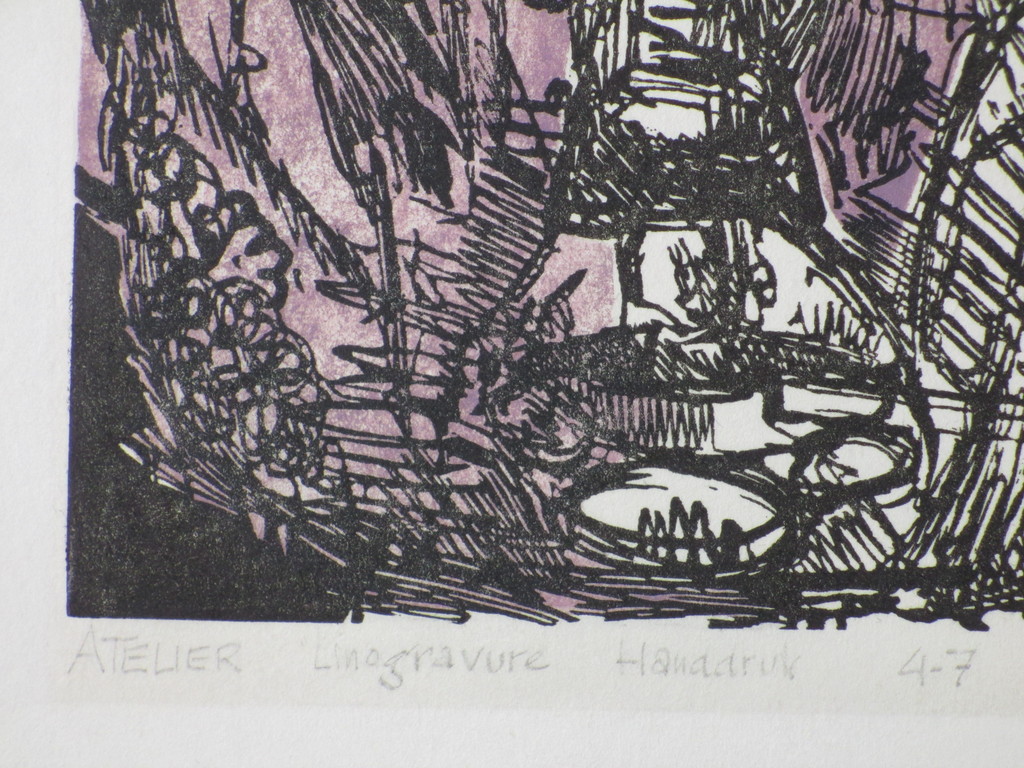 Jan Battermann - Jan Battermann, Het Atelier, Kleurenlinogravure kopen? Bied vanaf 1!