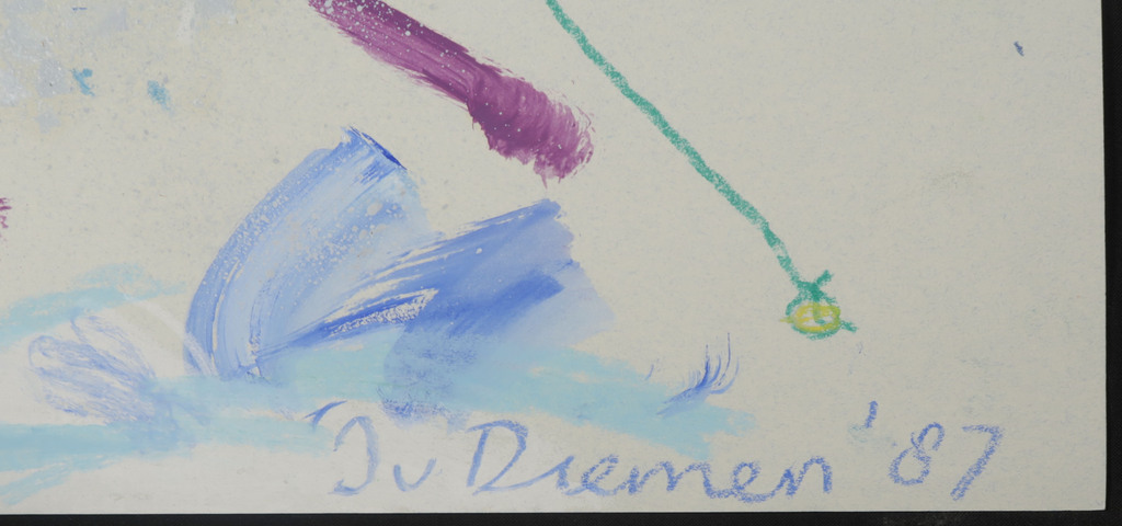 Jan van Diemen: Gouache en krijt, Skier   kopen? Bied vanaf 35!