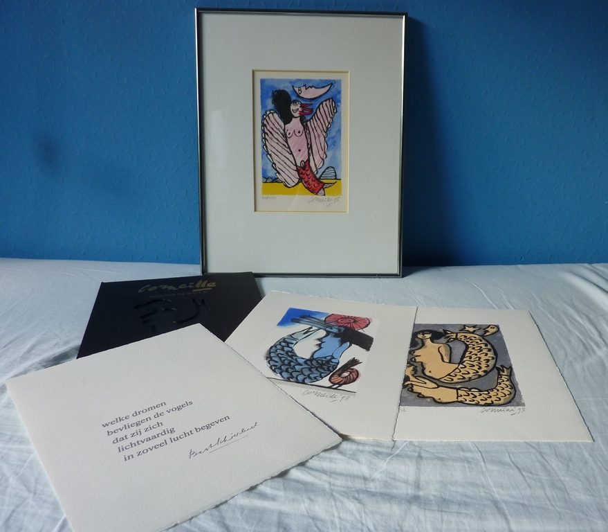 CORNEILLE Map "Mémoire De Bali" met 3 zeefdrukken 1993 verkocht voor € 180!