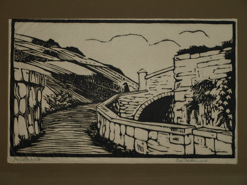 JEAN RADOUX – Houtsnede – Les Ardennes / De Ardennen – Gesigneerd - Oud kopen? Bied vanaf 1!