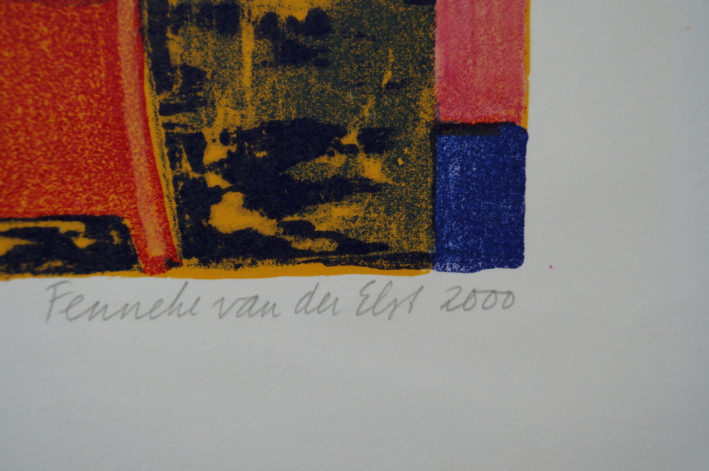 Fenneke van der Elst - twee gesigneerde litho's - doorkijkje I en II kopen? Bied vanaf 1!
