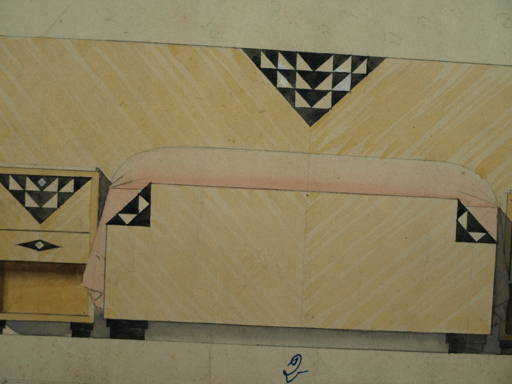 AcheterCAMILLE GAUTHIER (1870-1963) – Ontwerp bedmeubel – Art Deco – ca 1920 ? Enchérissez de 1!