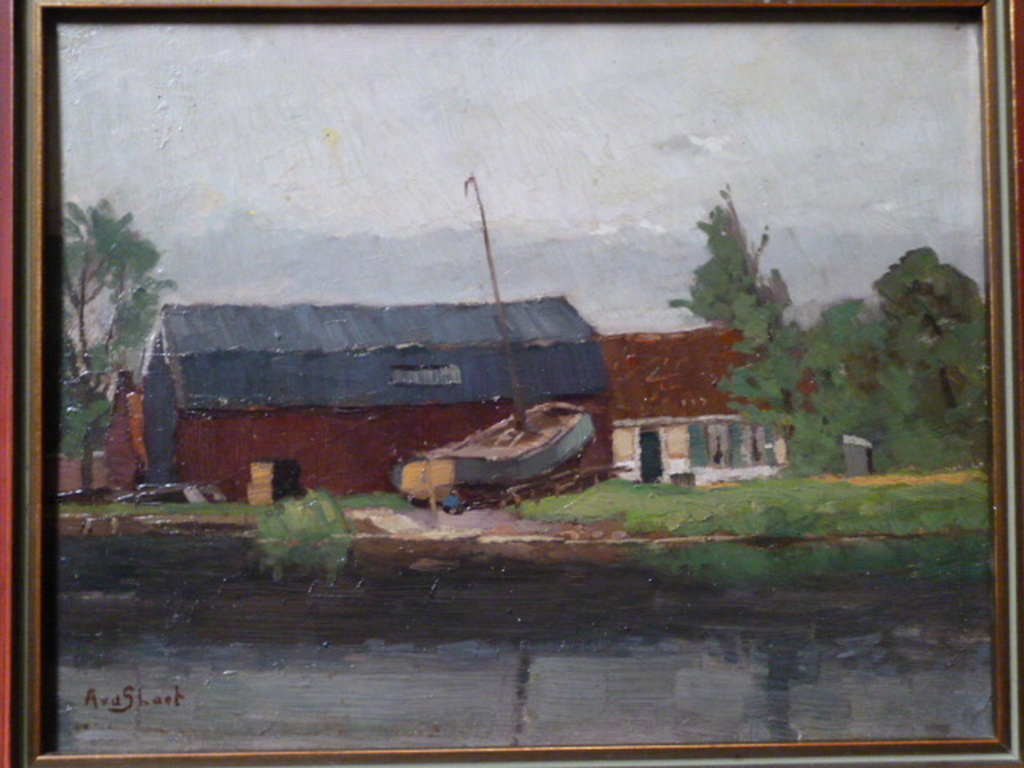 Andries van der Sloot - olieverf - Schip op de helling kopen? Bied vanaf 175!