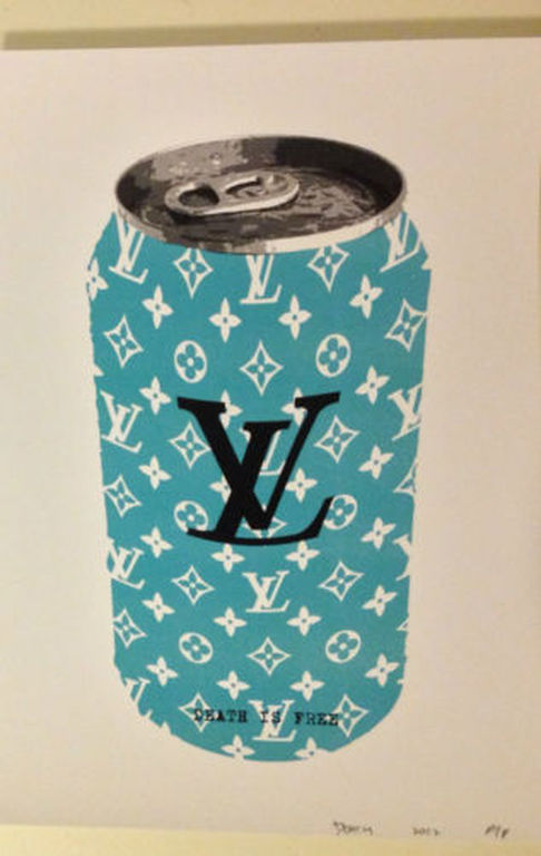 Death NYC Limited Edition Signed Graffiti painting Art Print Queen Blue Soda kopen? Bied vanaf 1!