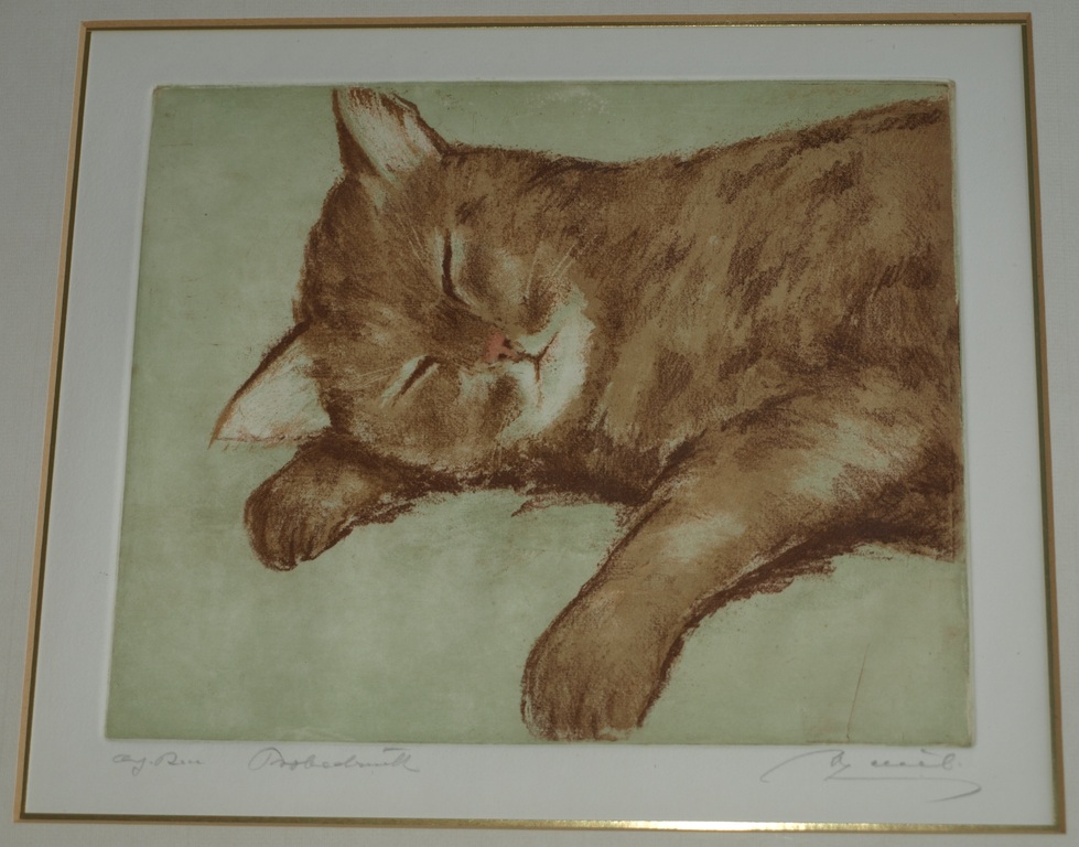 WILHELM LOISEL (1914-2005) – Ets – Sunny Boy – Gesigneerd & ingelijst - 1991 kopen? Bied vanaf 65!