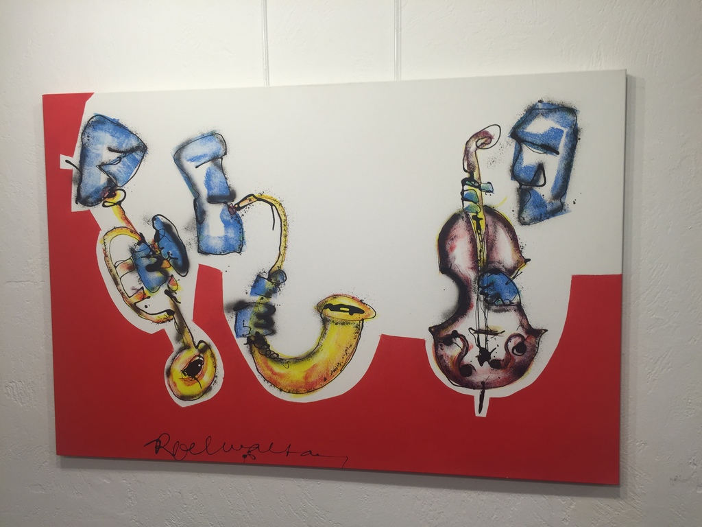 Roel Walta  Acryl op doek  gesigneerd Titel: Muziek liefde kopen? Bied vanaf 1!