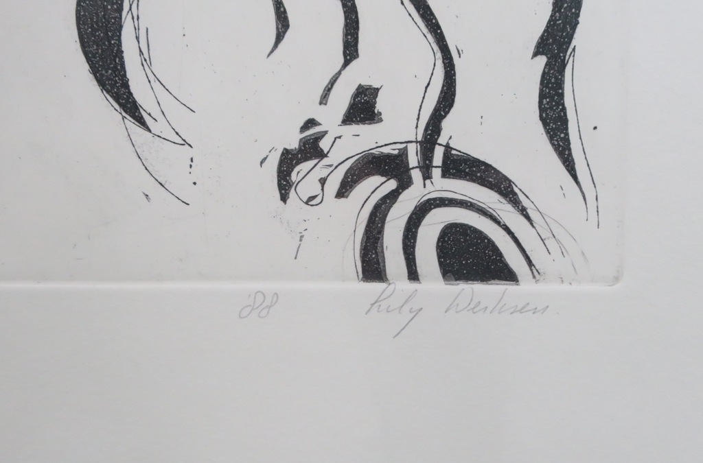 Lily Derksen: Ets, Tuin - Ingelijst kopen? Bied vanaf 1!