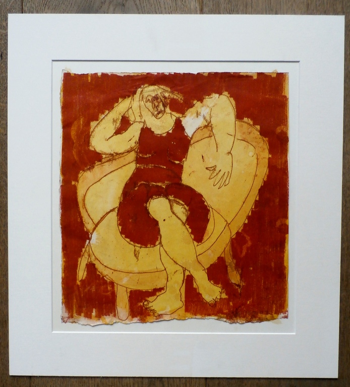 Jan Campfens - litho: vrouw op stoel kopen? Bied vanaf 25!