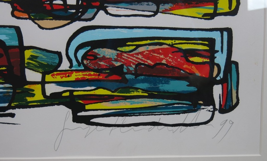 George Heidweiller: Zeefdruk, Zonder titel -Ingelijst (groot) kopen? Bied vanaf 60!