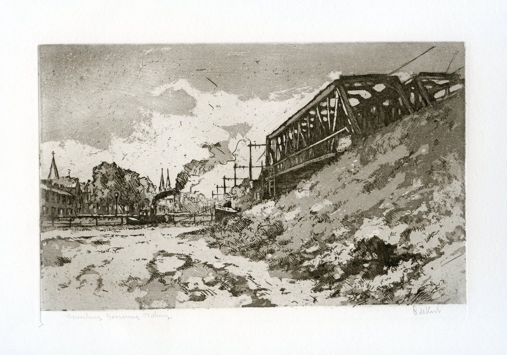 C. de Kort 1957-1958 "Spoorbrug Bosseweg te Tilburg" - "Bosscheweg te Tilburg" kopen? Bied vanaf 25!
