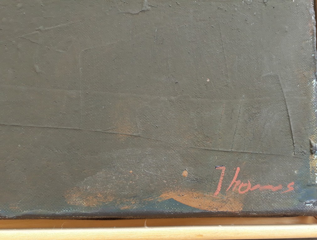 Onbekende kunstenaar, onbekende titel - ca. 1990  (100x100) ingelijst kopen? Bied vanaf 50!