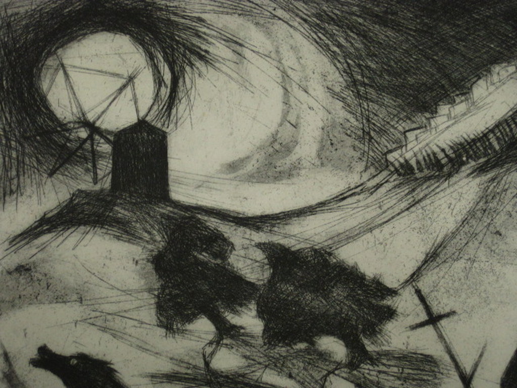 Uitgesproken werk van Walter Barten (1935-2004) Ets "Glogotha" gesigneerd  kopen? Bied vanaf 1!