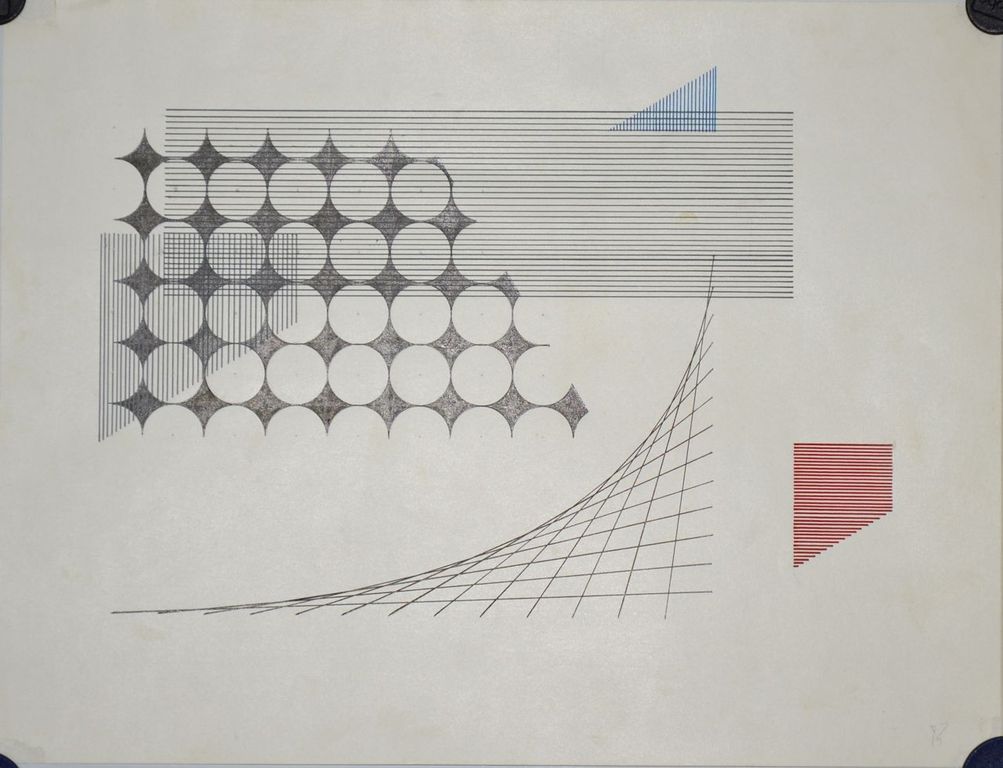 Gert Jan Meyer: Pentekening. Geometrische composities kopen? Bied vanaf 1!