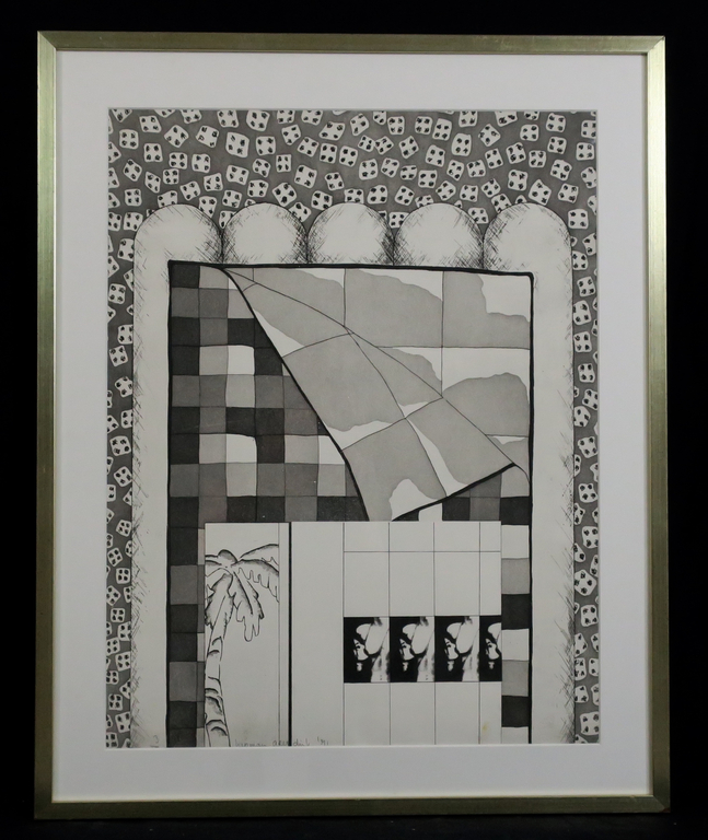 Herman Geerdink: Litho, Hommage aan J. Hanlo - Ingelijst kopen? Bied vanaf 1!