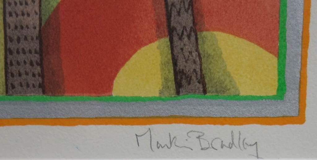 Martin Bradley: Zeefdruk, Zonder titel - Ingelijst kopen? Bied vanaf 40!