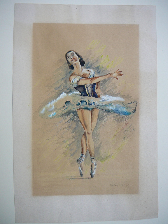 Antoon (Toon) Hovens 1907-1965  Aqaurel van een Balletdanseres  kopen? Bied vanaf 30!