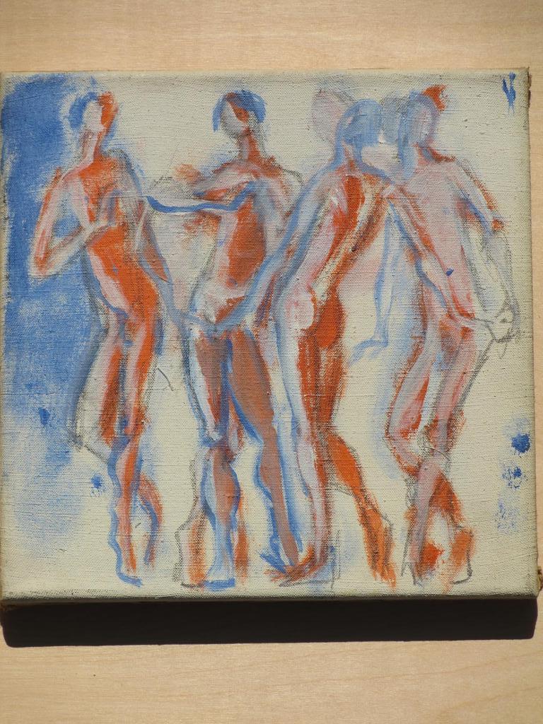Onbekend, Naakte danseressen, olieverf op doek kopen? Bied vanaf 1!