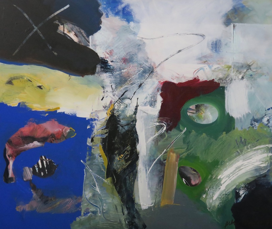 Peter Meijer: Olieverf op doek, Vis Vitalis - Ingelijst (Groot) verkocht voor € 150!