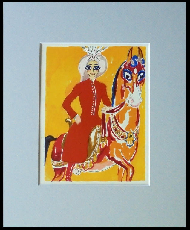 Kees van Dongen - Houtgravure 1955 - “ ,'Aladdin à cheval',1001 nacht kopen? Bied vanaf 50!