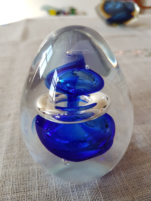 Presse papier-Spiraal-Blu Murano kopen? Bied vanaf 1!