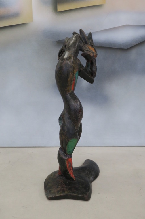 Frits Kloppers: Gepatineerd en handbeschilderd betongips, Gerechtigheid kopen? Bied vanaf 160!