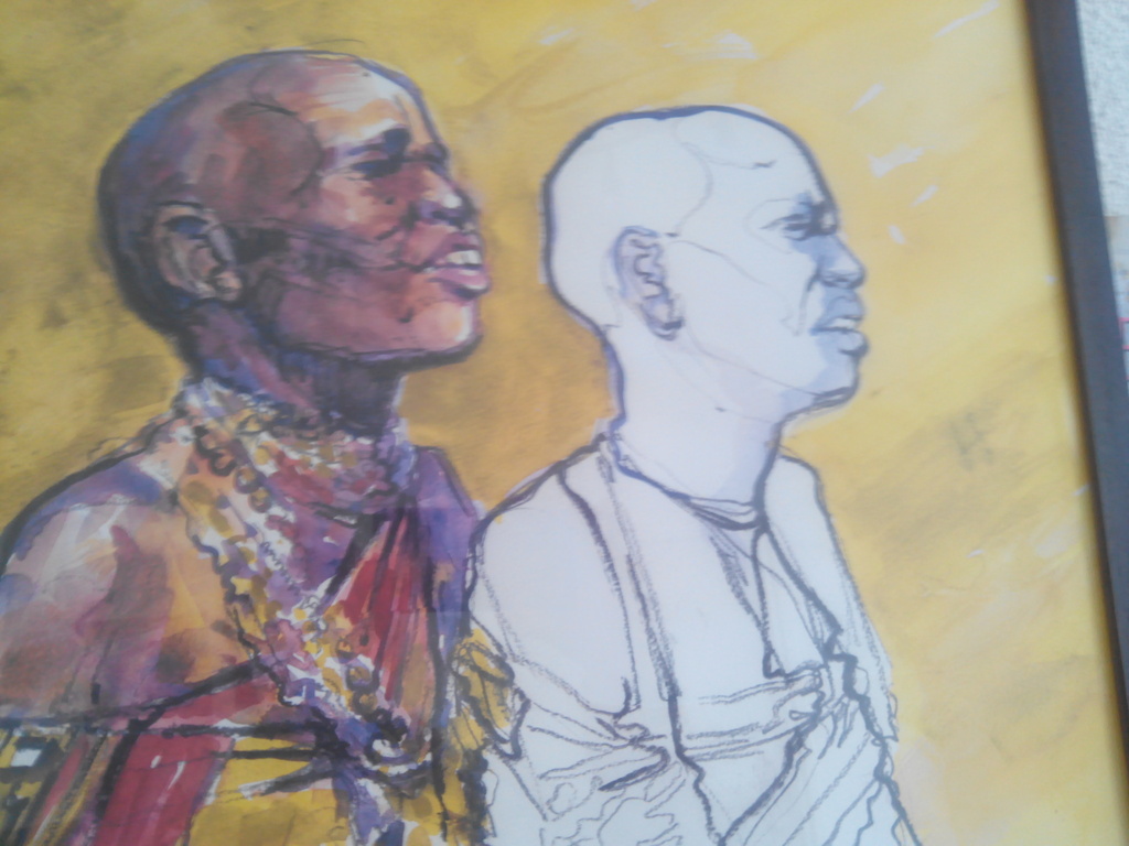 Houtkamp Hans: Kleurenlitho, Afrikaanse stam kopen? Bied vanaf 25!