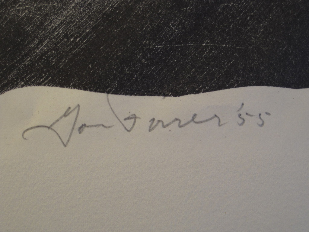 Mooie grote 1955 gesigneerde Vanitas Steendruk Jan Förrer (1925-)  kopen? Bied vanaf 1!