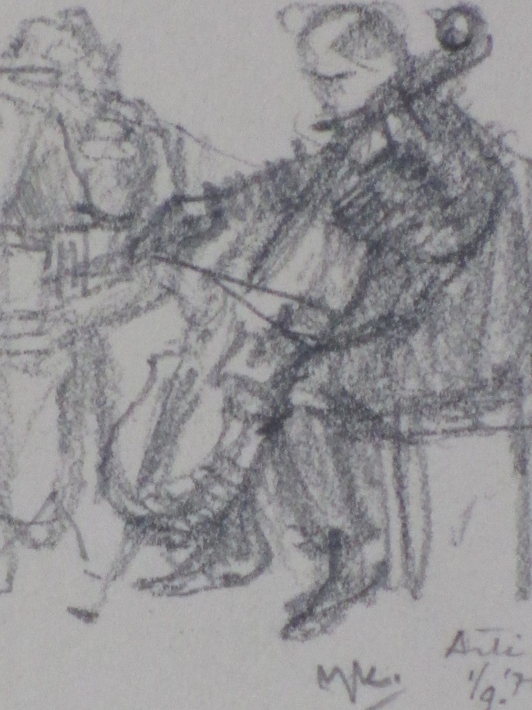 Hendrik IJkelenstam, Strijkkwartet Arti, Tekening kopen? Bied vanaf 45!