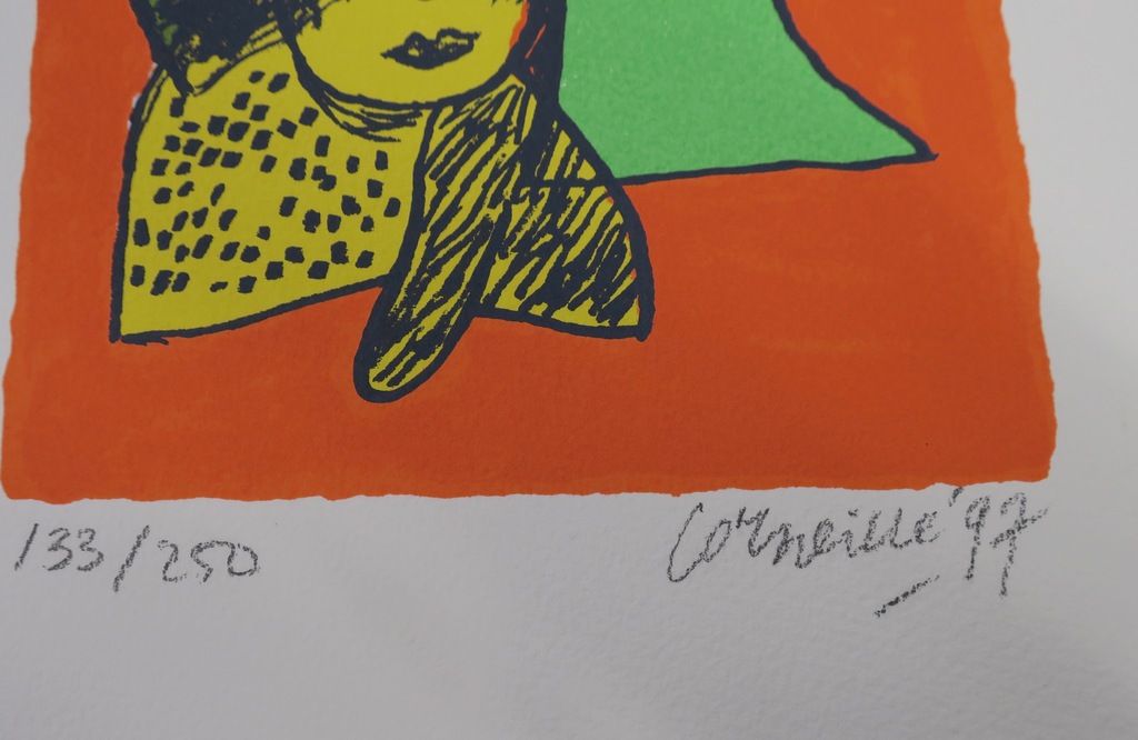 Corneille: Zeefdruk, Femme au chat jaune kopen? Bied vanaf 70!