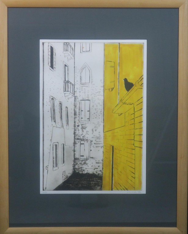 Margeritha Pianarosa: Ets, Venezia 9 - Ingelijst verkocht voor € 75!