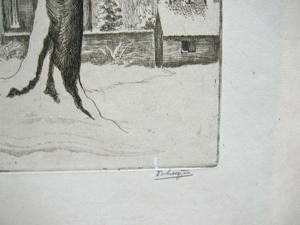 Dick van Luijn, ets/aquatint: Huize Rustenhoven kopen? Bied vanaf 20!