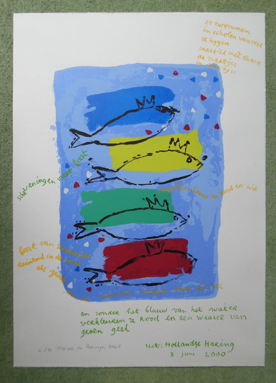 Zeefdruk van Floor de Bruyn Kops - Hollandse Haring kopen? Bied vanaf 10!