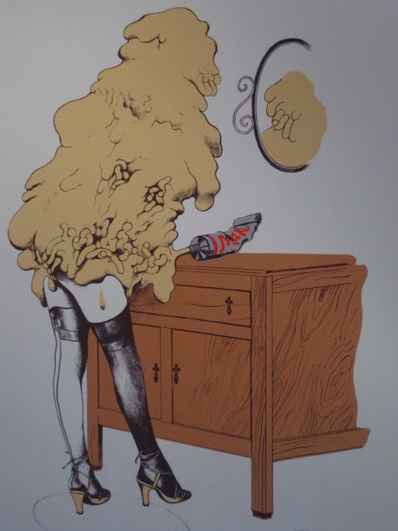 grote A-Typische Litho "Shaving" Anton Martineau (1926-) gesigneerd 1971 kopen? Bied vanaf 1!