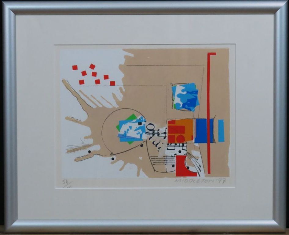 Sam Middleton: Zeefdruk, Muzieknoten - Ingelijst kopen? Bied vanaf 60!