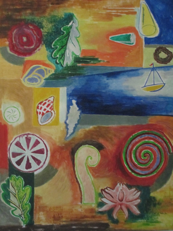 Teuny Tukker: Olieverf op Doek, Zeven Gelukstekens kopen? Bied vanaf 180!