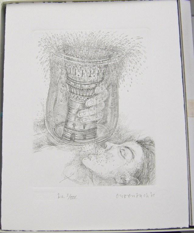 Tom Eyzenbach, ets in De WaterkunstBH2OX verkocht voor € 50!
