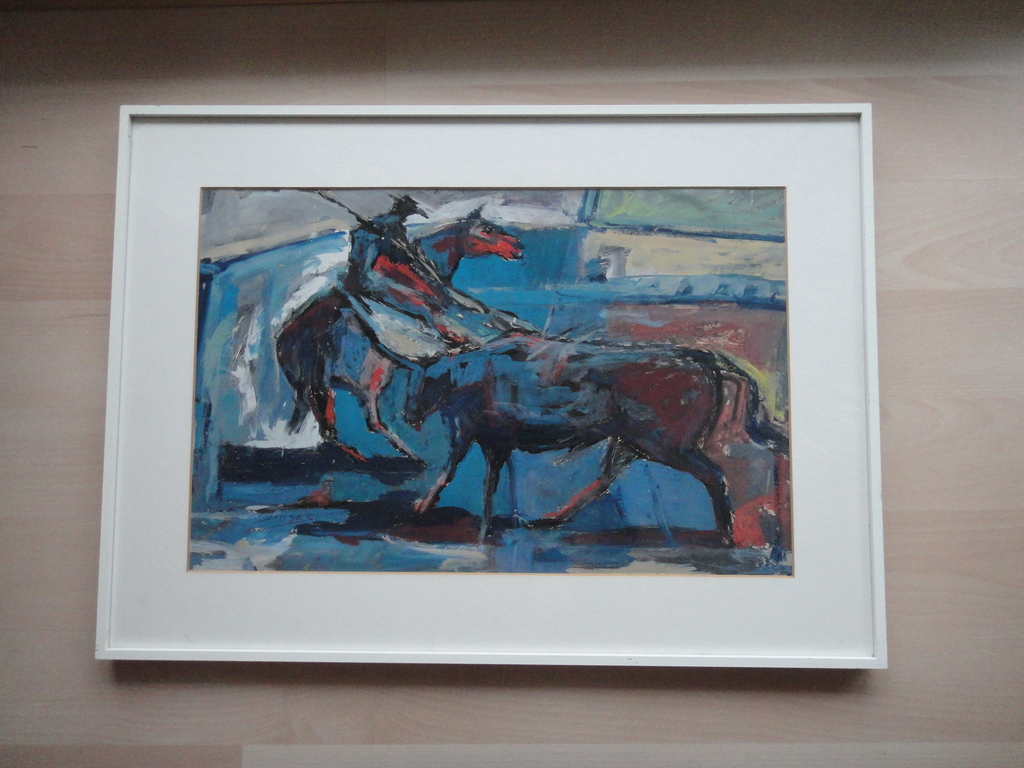Jan Jonges, gouache, 'Picador' (stierenvechter) kopen? Bied vanaf 150!