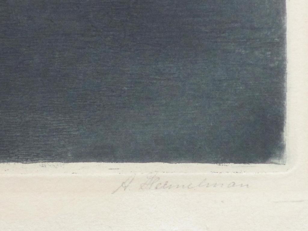 Albert Hemelman, Schepen bij avond, Ets kopen? Bied vanaf 35!