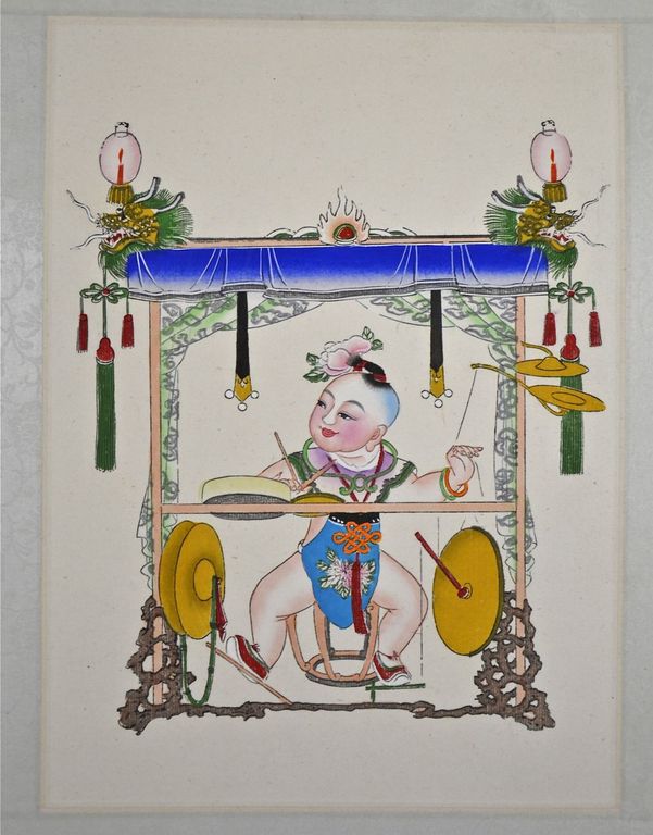 Onbekend: Drie Chinese tekeningen kopen? Bied vanaf 1!