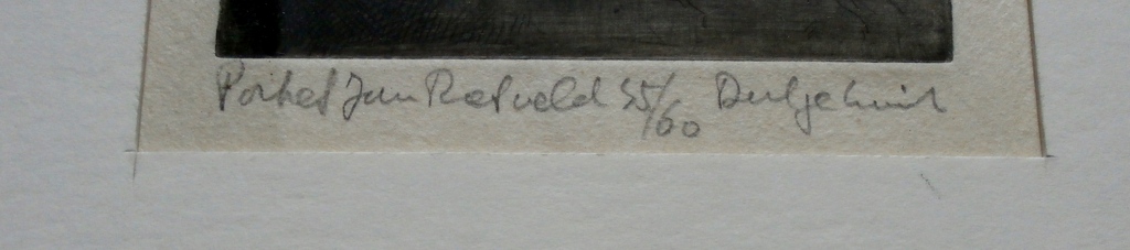 Dirkje Kuik - ets: Portret Jan Rietveld kopen? Bied vanaf 45!