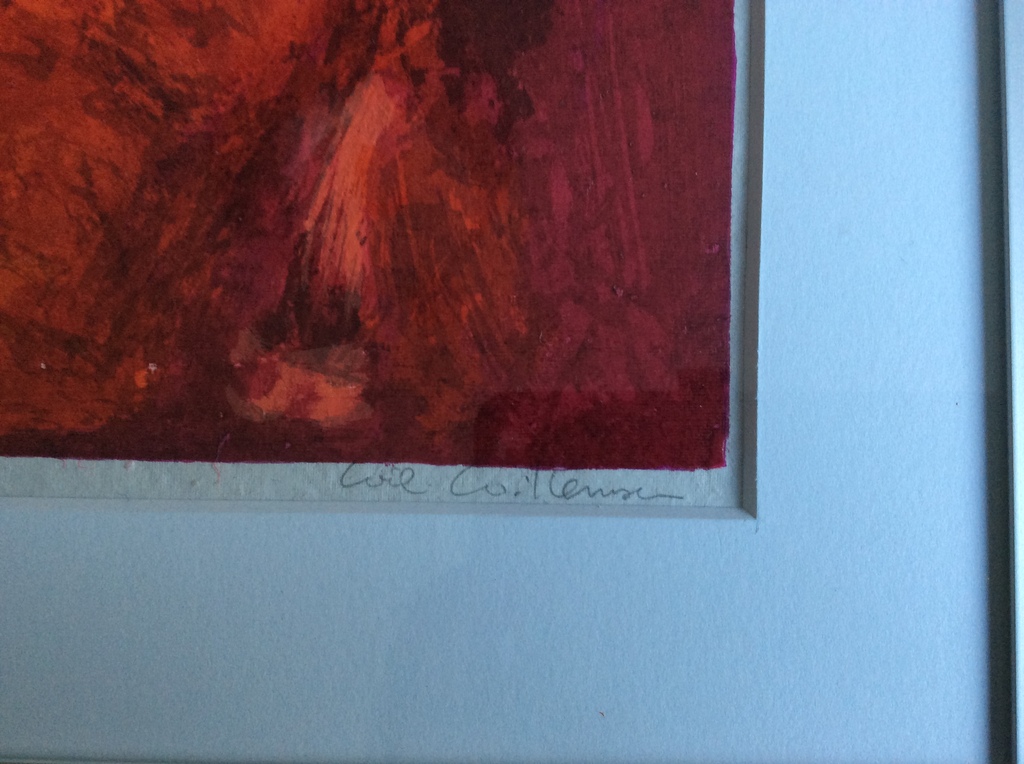 Wil Willemsen - het gesprek - zeefdruk, gesign. gelijst kopen? Bied vanaf 95!