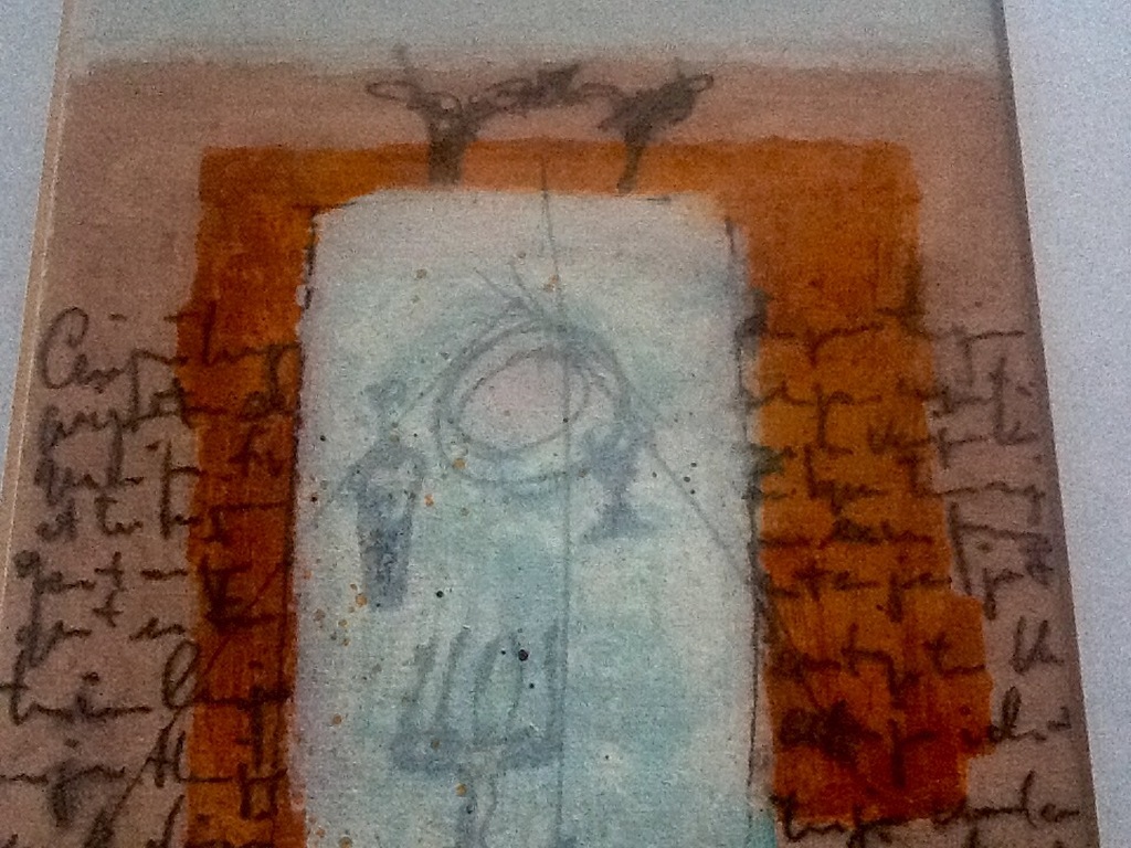 Gemengde techniek op handgeschept papier, Zonder titel kopen? Bied vanaf 25!