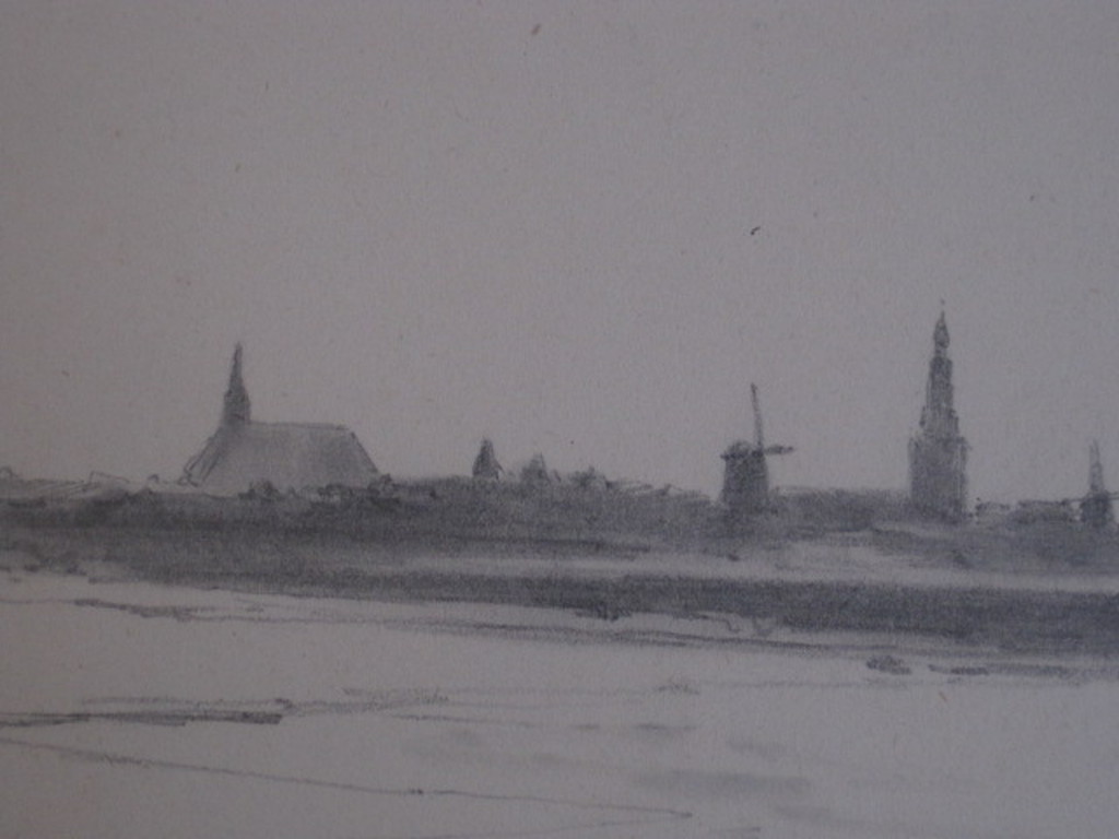 Fraaie potloodtekening G.L.Kiers (1838-1916) "rede van Vlissingen Zeeland" gesd kopen? Bied vanaf 1!