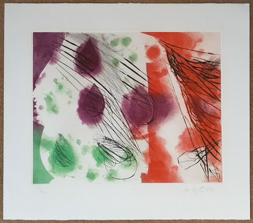 Ger Lataster - Abstracte compositie, droge naald ets met aquatint kopen? Bied vanaf 200!