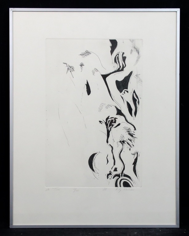 Lily Derksen: Ets, Tuin - Ingelijst kopen? Bied vanaf 1!