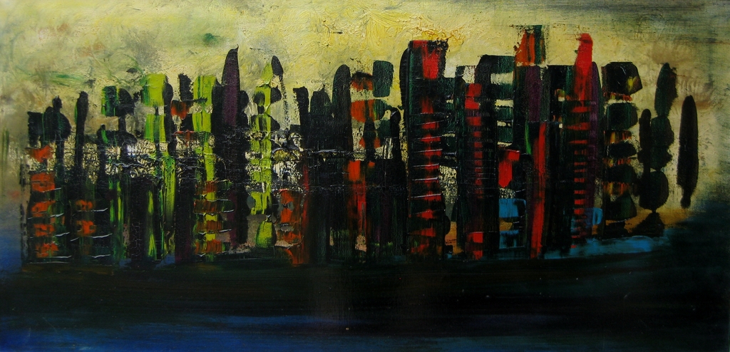 Louki (Louise) van der Veen (1933) - Abstract werk 1971 verkocht voor € 245!