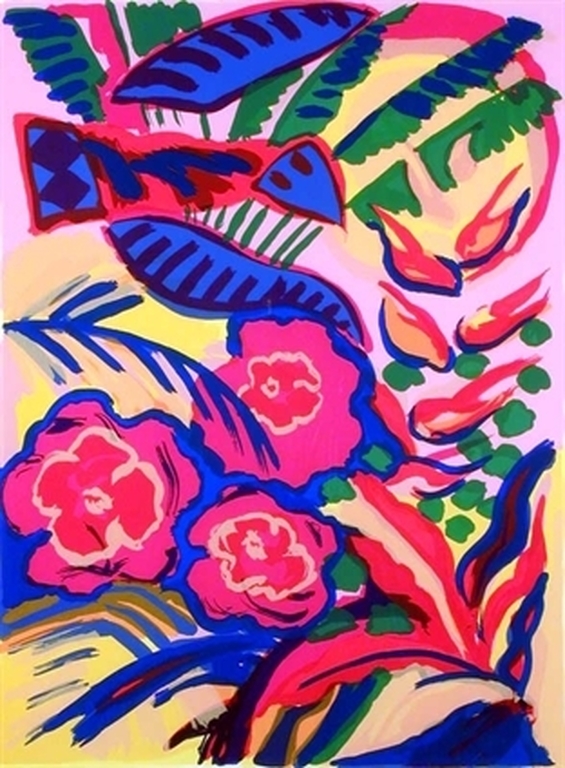 Frank Roden: zeefdruk , Tahiti Hibiscus kopen? Bied vanaf 65!