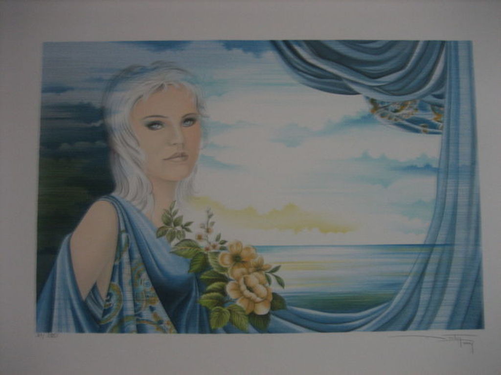 Bertin - Femme Avec Fleurs - Lithografie  - Handgesigneerd - Oplage 250+500+E.A. kopen? Bied vanaf 1!