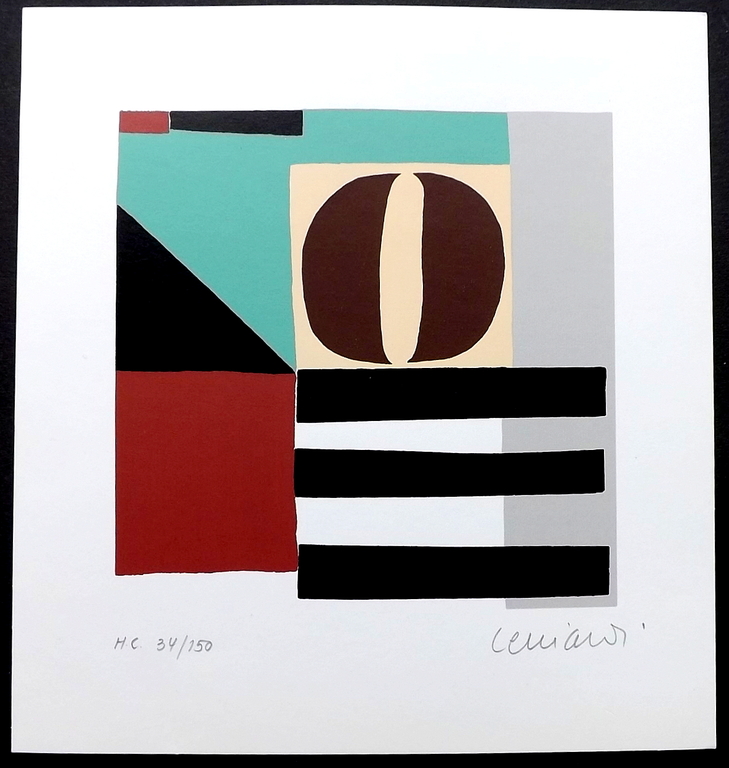 Ermanno Leinardi - 3 abstracte geometrische gesigneerde litho's - 1985 kopen? Bied vanaf 1!
