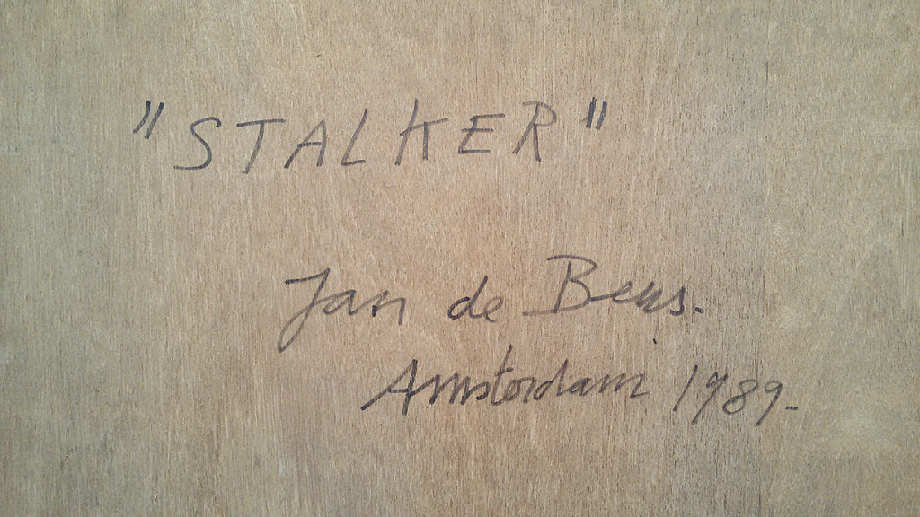Jan de Beus - Stalker, olieverf op paneel (ingelijst) kopen? Bied vanaf 1!
